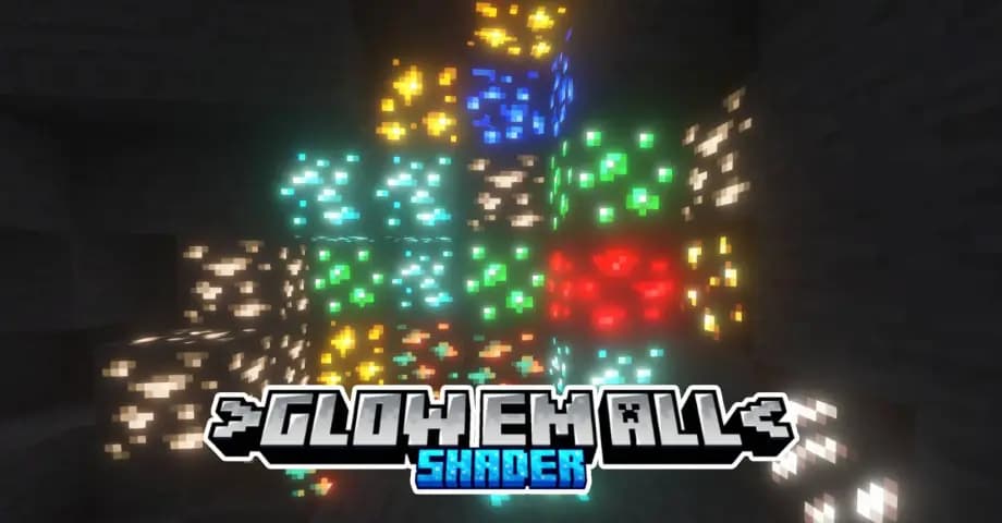 Thumbnail for Glow Em All Shader | Glowing Ores